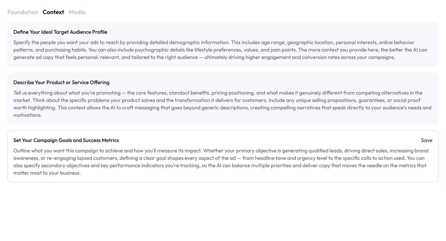 Context: the tone and positioning read from the brand, ready to adjust